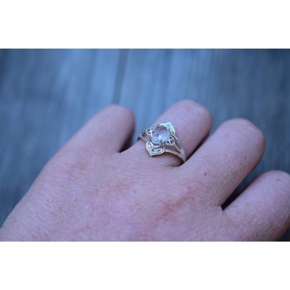 Engagement Ring, Raw Diamond Ring, Diamond Ring, uncut engagement ring, … - Picture 3 of 5